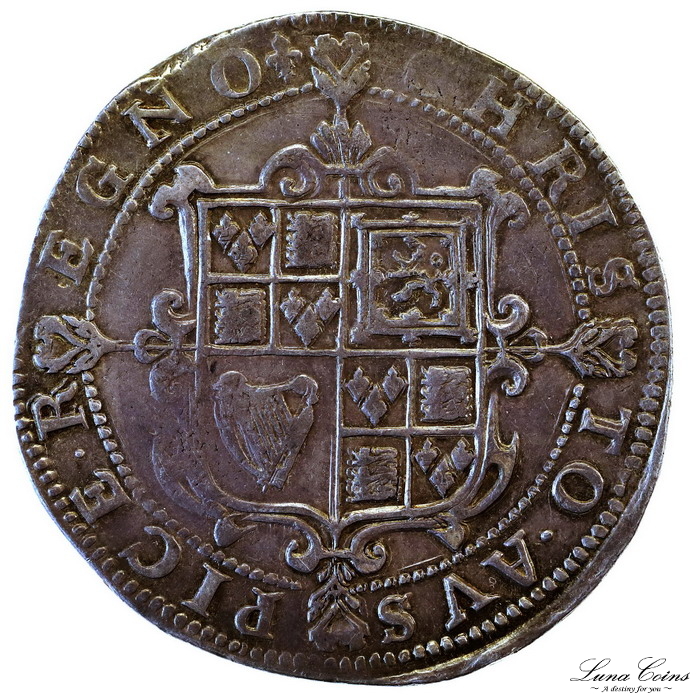 分類銀貨1663年イギリス クラウン銀貨チャールズ2世PCGSVF20
